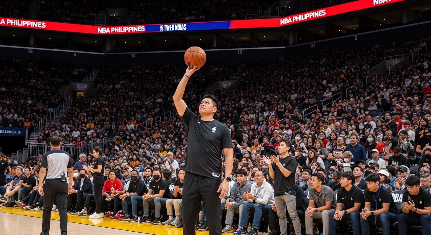 Filipino NBA fans watching a live game broadcast in the Philippines