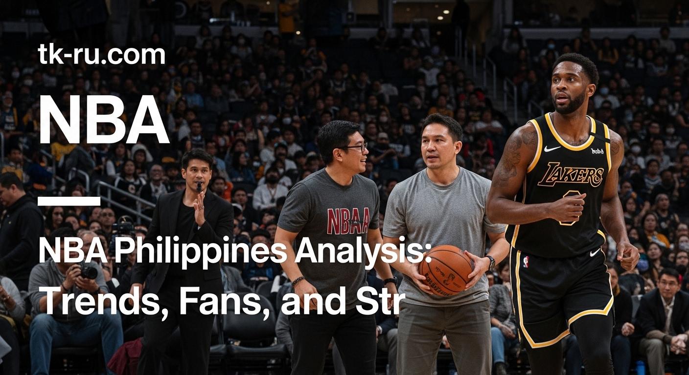 Fans in the Philippines watching NBA games on screens with Manila skyline in the background.