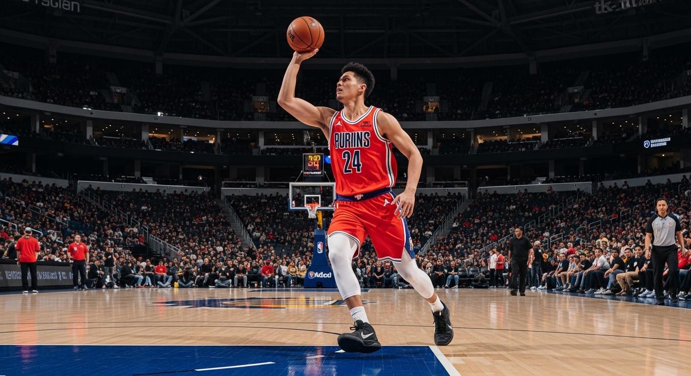 Fans in the Philippines watching NBA games on screens with Manila skyline in the background.