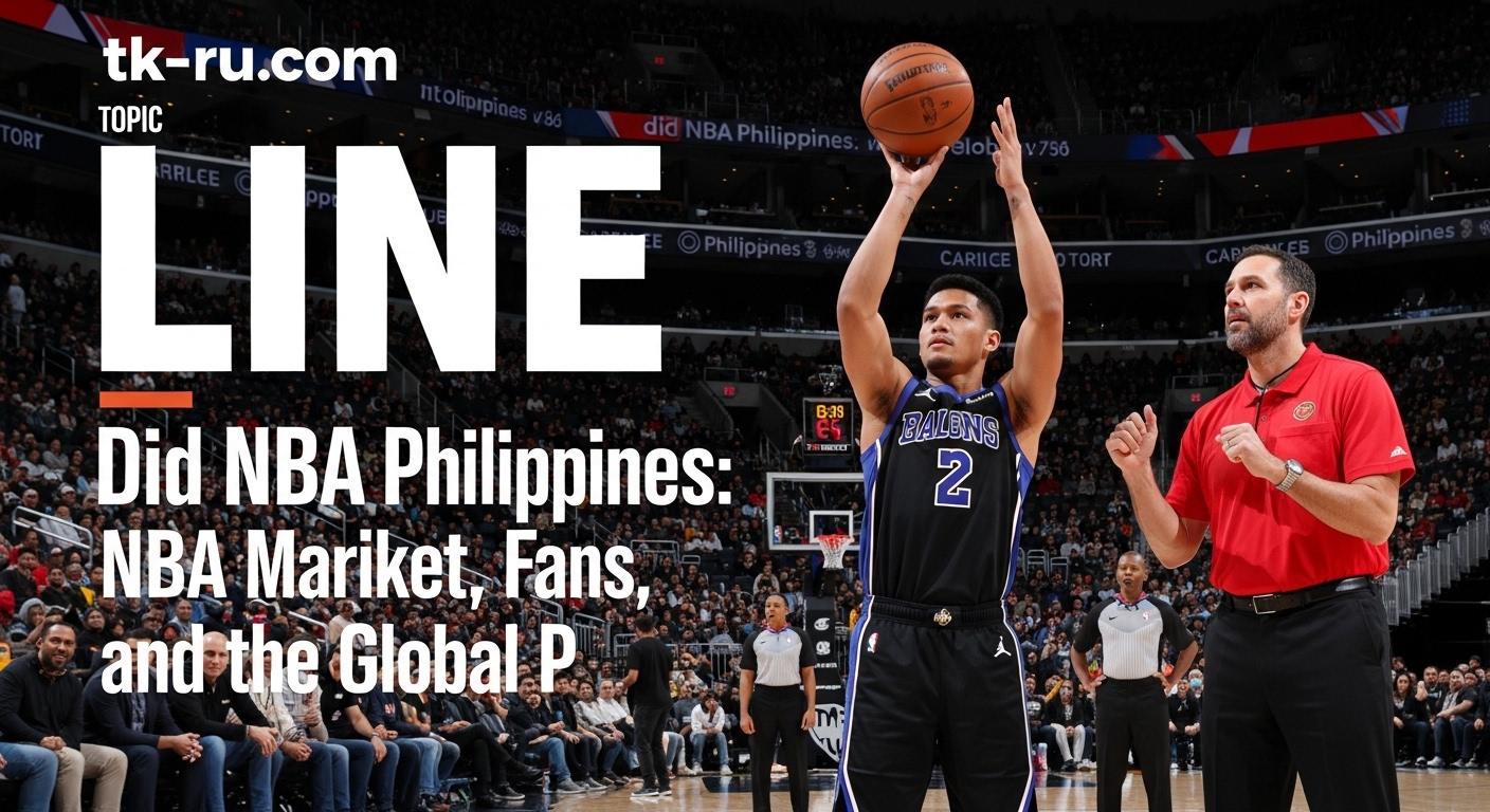 Manila skyline with an overlaid basketball court and NBA branding at sunset.