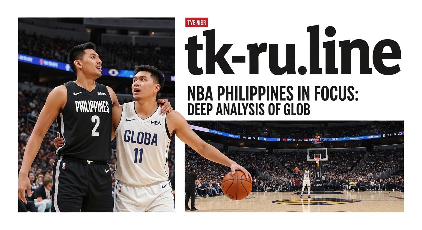 Philippine basketball fans in a lively arena with NBA branding and city skyline.