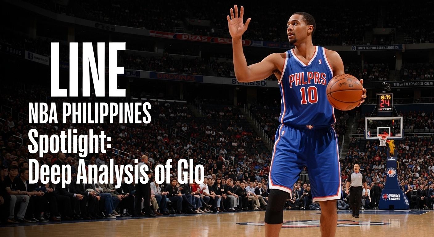 Editorial illustration of a basketball court over the Philippines with NBA branding and global reach