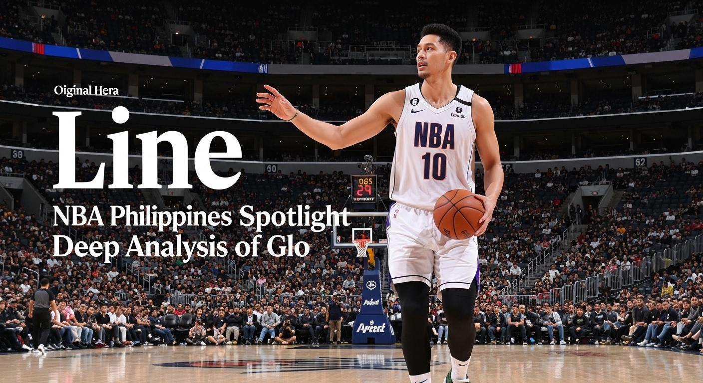 Editorial illustration of a basketball court over the Philippines with NBA branding and global reach